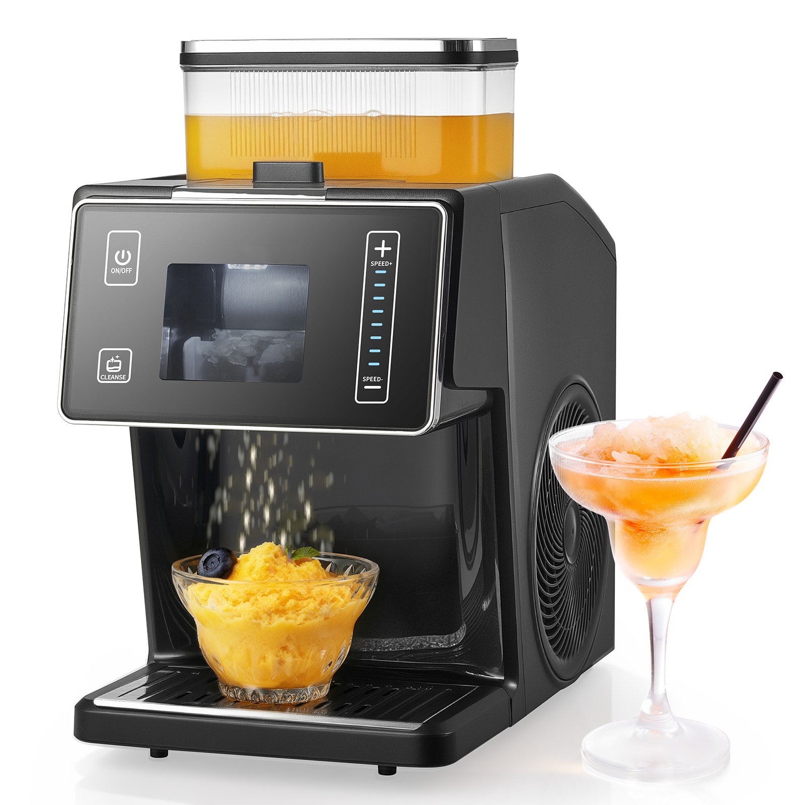 Snowflake Ice Maker Machine With Stainless Steel Blade_voghion.com